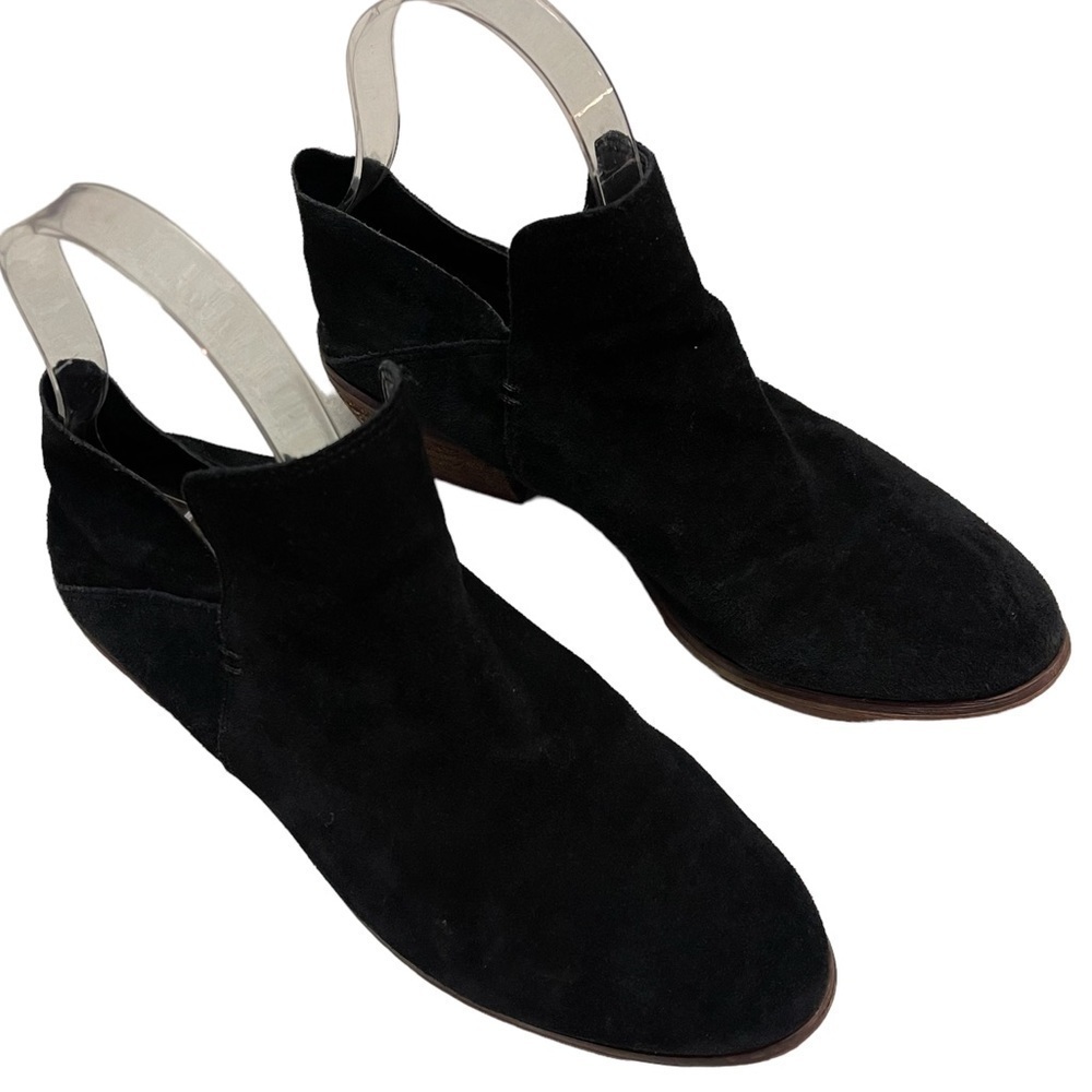 Sam Edelman Ankle Boots Solid Black Suede Bootie Womens size 7 M